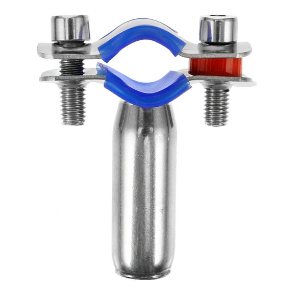 OULII 1Set Wall Mount Pipe Bracket for Indoor Installation Silver 3.5*2.2*1in Durable and Reliable