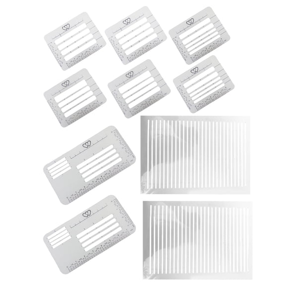 OULII 1Set White Plastic Lettering Writing Guide Stencil Template for Professional Envelope Addressing