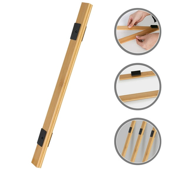 OULII 1Set Wood Banner Poles Black for Clipping Banners in Stores Poster Hanger