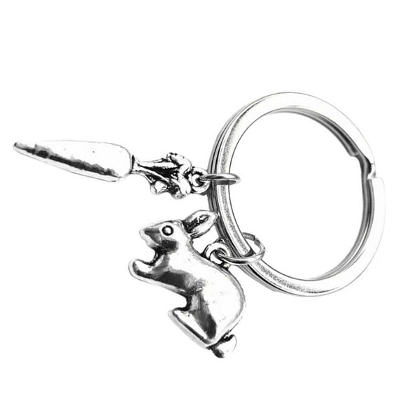 OULII 1pc Creative Key Holder Fashion Alloy Carrot Keychain for Easter Festive Atmosphere