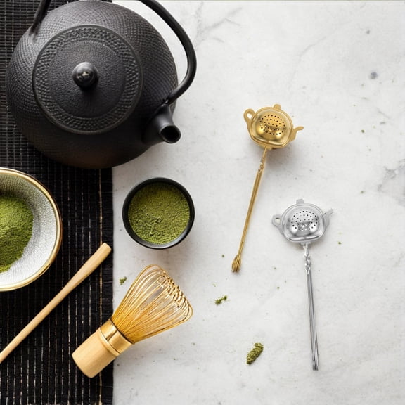 OULII Stainless Steel Tea Strainer, Multi, Firm Material, Clean Infusion, Reusable 2Pcs