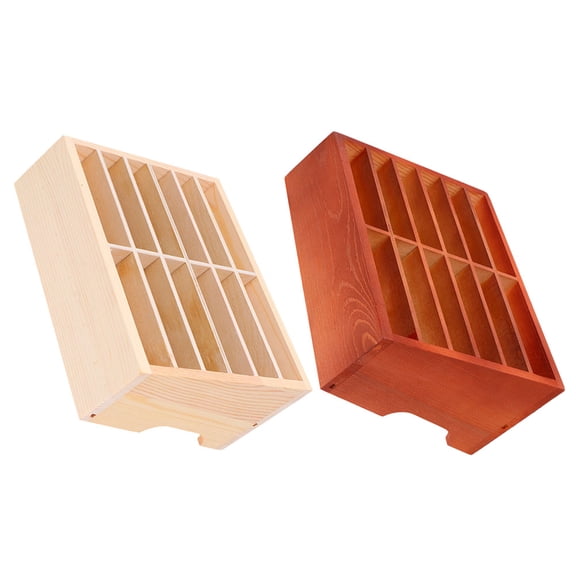 OULII  Wooden Cell Phone Organizer, Assorted Colors, for Office and Home Storage, 2Pcs