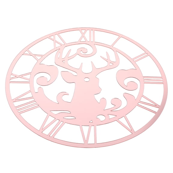 OULII 2Pcs Round Mirror Wall Decal Rose Gold Acrylic Surface Decor for Office Entryway