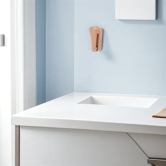 OULII 2Pcs Natural Wood Wall Hooks Clamp for Tapestry Quilts Towels Home Organization