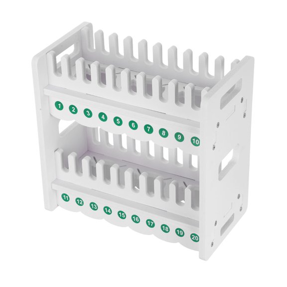 OULII 20 Grids White Plastic Smartphone Stand for Desktop Multiple Mobile Phone Storage and Charging
