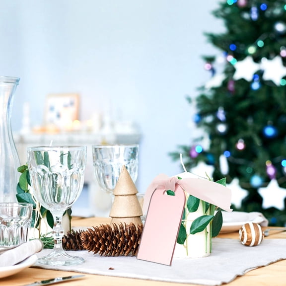 OULII Acrylic Reserved Table Cards Unique Arch with Ribbon for Wedding and Party Use