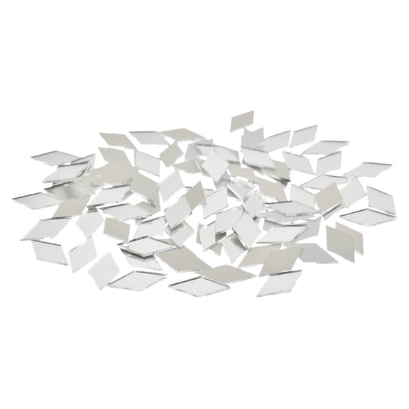 OULII 200Pcs Peel and Stick Small Rhombic Mirrors for Disco Ball and Home Wall Decoration