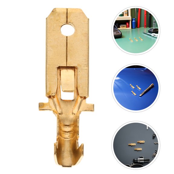 OULII 200Pcs Quick Disconnect Copper Crimp Terminals for Automotive Electrical Spade Connector Applications