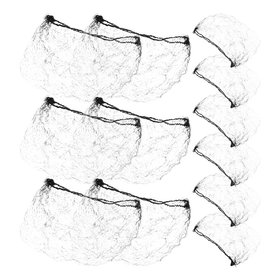 OULII Elastic Mesh Hair Bun Holders Black Invisible for Ballet and Decorative Use