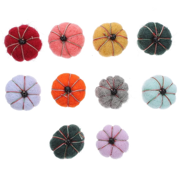 OULII 20-Piece Assorted Color Wool Felt Pumpkin for Fall Party Decor, Crafts, Home Decoration, Supplies