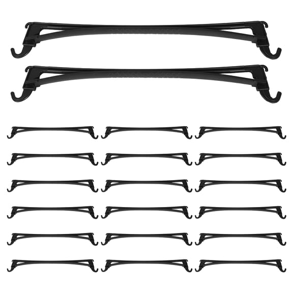 OULII Adjustable Wardrobe Rod Black Plastic for Clothes Hanging