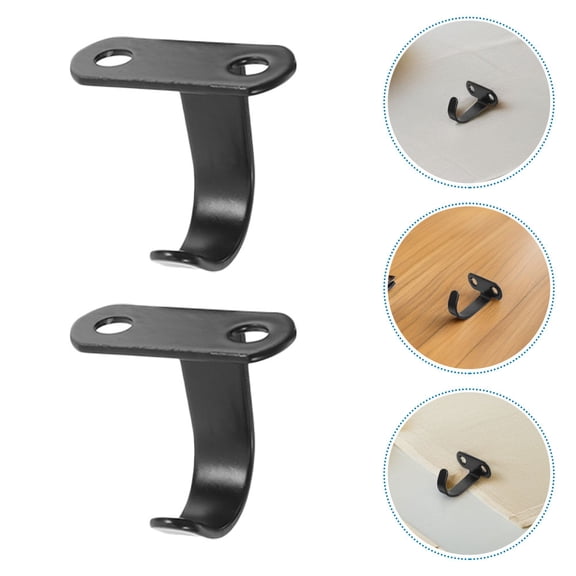 OULII 20Pcs Black Stainless Steel Ceiling Mounted Hooks Heavy Duty Towel Robe Hanger