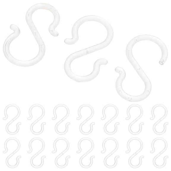 OULII Transparent Plastic S Hooks for Car Use Multi-Functional Bag Organizer