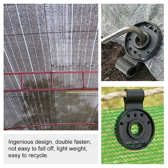 OULII 20Pcs Durable Plastic Shade Cloth Clips for Outdoor Sunshade Netting and Garden Fixing