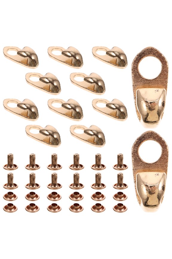 20Pcs Golden Metal Shoe Buckle Set Lightweight Alloy Boot Accessories for Shoe Maintenance