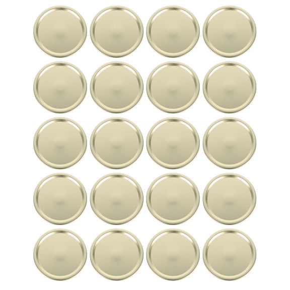 OULII Golden Tinplate Metal Sealing Lids for Airtight Jars, Spices, Jams 20Pcs