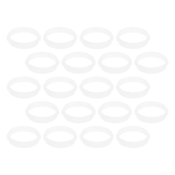 OULII 20Pcs Hamster Hideout and Exploration Tunnel White Plastic Rings for Cage Setup
