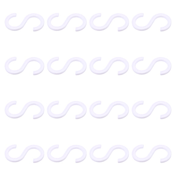 OULII White Plastic Home Hooks for Kitchen and Bathroom Organization, and Easy to Install