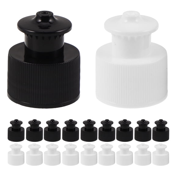 OULII 20Pcs Leak Proof Push Pull Bottle Caps with Easy One Hand Opening for Sports Bottles