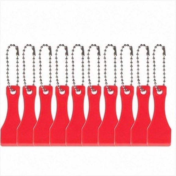 OULII 20Pcs Portable Red Plastic Scraper Tools for Scratch Off Tickets Label Removal