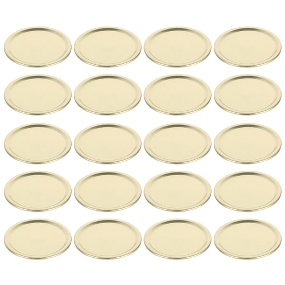 OULII Metal Sealing Lids for Airtight Jars, Golden Tinplate, Versatile Use 20Pcs