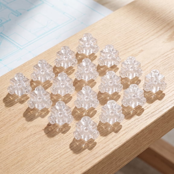 OULII 20Sets Crystal Clear Acrylic Corner Braces for Invisible Furniture Support and Shelf Stabilization