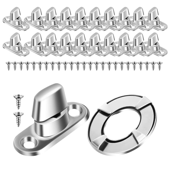 OULII 20Sets Easy Install Metal Turn Button Fasteners for Furniture and Machinery