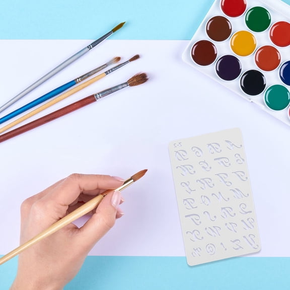 OULII 20Sheets English Alphabet Stencils for Spray Paint Painting on Walls and Wood Surfaces
