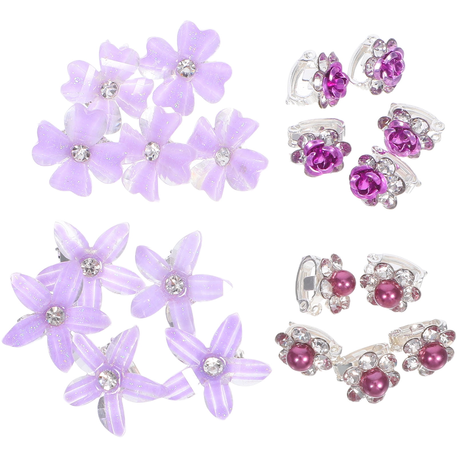 OULII Set of 20 Flower Hair Clips for Women, Cute Small Hair