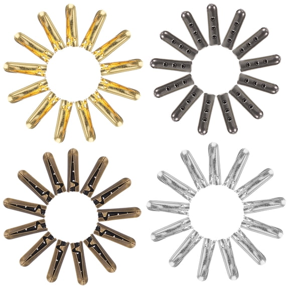 OULII 20pcs Semi Circular Shoelace Ends Tips Metal Bootlace Ends Green-like Durable Daily Use