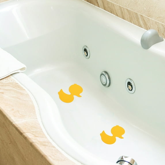 OULII 20pcs Non-Slip Duck Stickers for Bathtub Bathroom Floor Nonslip Stickers Decorative Duck Decals Bathtub Adhesive Stickers
