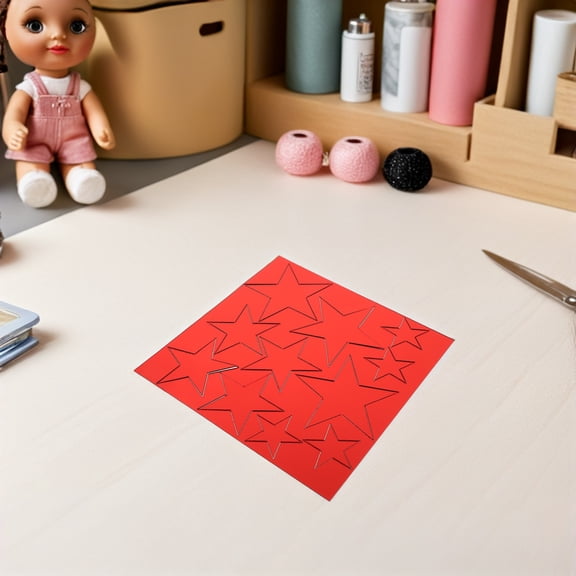 OULII 22Pcs Wall Decals Home Decor Red Acrylic Decoration For Indoor Decoration And Night Lighting Ambience