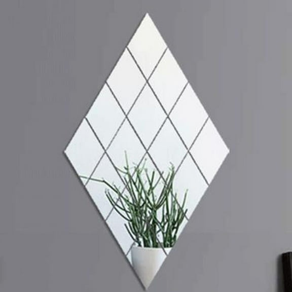 OULII 24Pcs Selfadhesive Glass Mirror Acrylic Wall Decor for Home Improvement