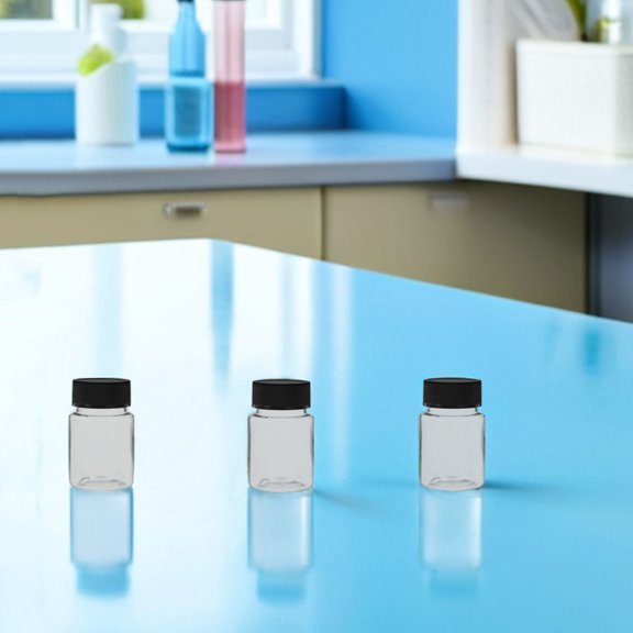 OULII 24Pcs Sampling Vials Black with Leak Proof Caps for Laboratory Oil Storage