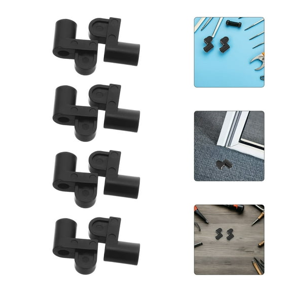 OULII 24Pcs Window Screen Installer Clips Black Plastic Screen Mounting Buckles for Easy Installation