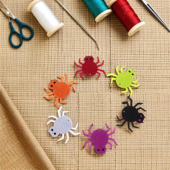 OULII 24pcs Assorted Color Spider Embroidered Patches for DIY Decorations and Crafting Projects