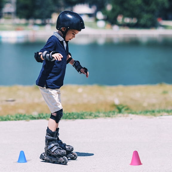 OULII 25Pcs Anti-Wind Roller Sports Marker Cones for Outdoor Training and Obstacle Use
