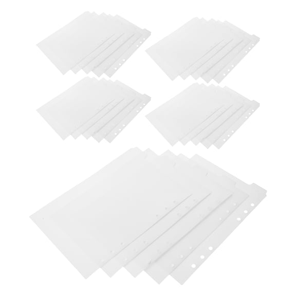 OULII 25Pcs White Plastic Binder Dividers with Removable Tabs for Daily Organization and Quick Information Access