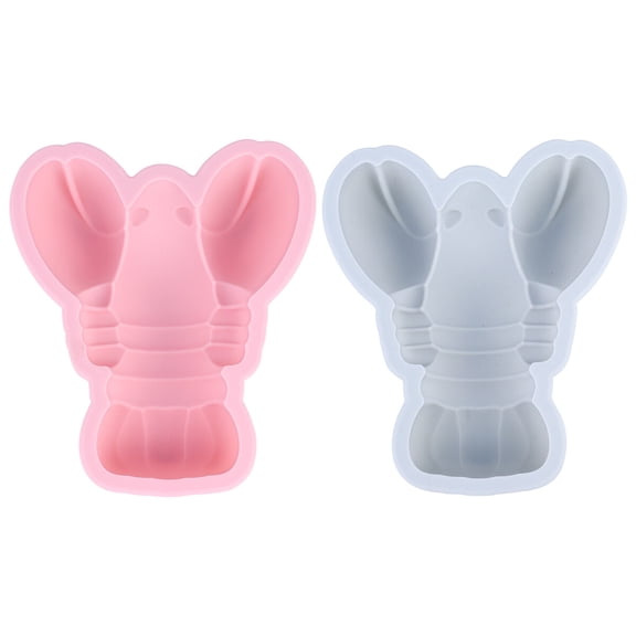 OULII Set of 2 Silicone Baking Molds in Shrimp Shape for Home Bakers and Professional Baking