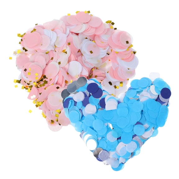 OULII 2Pack Versatile Assorted Color Paper Circle Confetti for Balloon Fillers and Party Table Decor