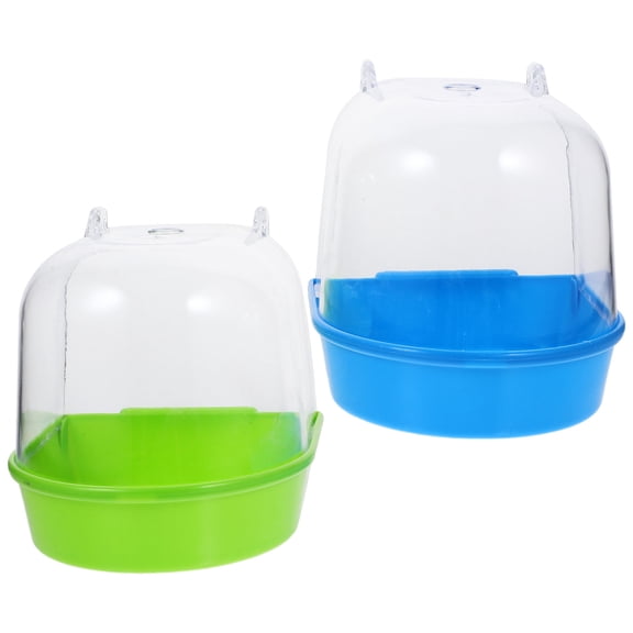 OULII 2Pack Bird Parrot Bathtub Skin Moisturizing Bath Tub Blue PVC