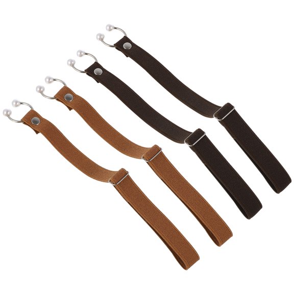 OULII 2Pairs Holding Shoe Straps for High Heels Brown Elastic Detachable Style