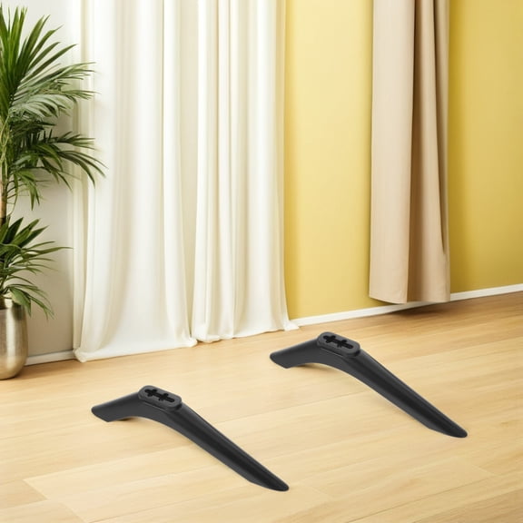 OULII 2Pcs Adjustable Black TV Pedestal Legs with Easy Installation for Home TV Mounting