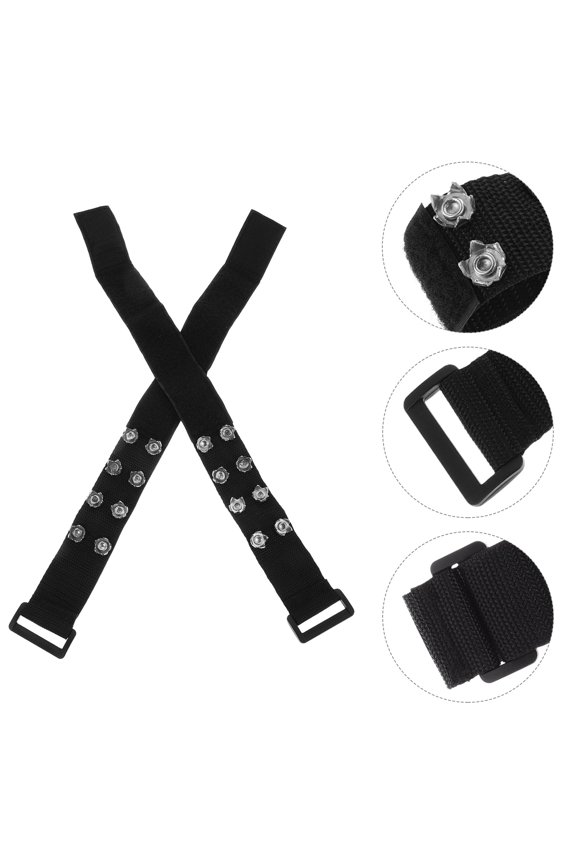 2Pcs Adjustable Universal Ice Gripper Spikes for Boots and Sports Shoes Outdoor Use