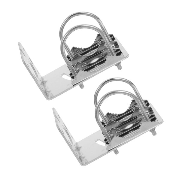 OULII 2Pcs Aluminum Alloy Pole Mount Brackets for Antenna Outdoor Use with Quick Clamp Installation