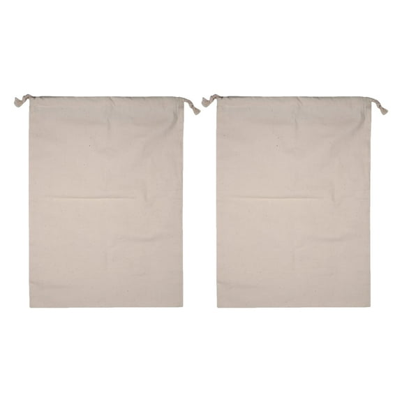 OULII  Beige Cotton Wash Bags Heavy Duty for Home Laundry 2Pcs
