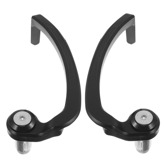 OULII 2Pcs Black ABS Motorcycle Brake Clutch Hand Guard with Lever Handlebar Protector Bow