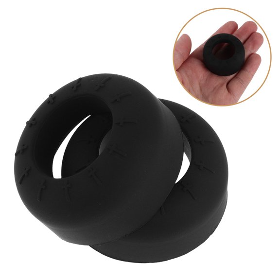 OULII 2Pcs Black Baseball Bat Grip Taper Knob Nonslip Cushion Rings for DIY Bat Handle Adjustment