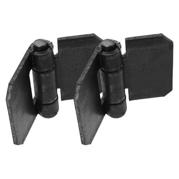 OULII 2Pcs Black Metal Weldable Heavy Duty Trailer Ramp Hinges with Easy Removal Axle