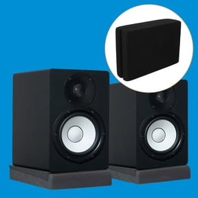OULII 2-Pack Black Acoustic Sound Diffuser Foam Panels High Density Speaker Pads for Studio and Home Audio Use
